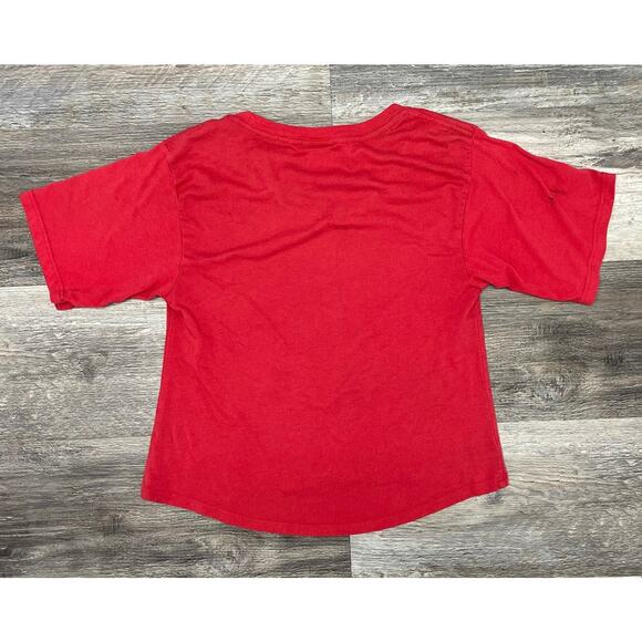 y2k 2007 Sanrio Hello Kitty Rainbow‎ Sunglasses Red Womens S T-Shirt Mexico Made - Picture 2 of 8